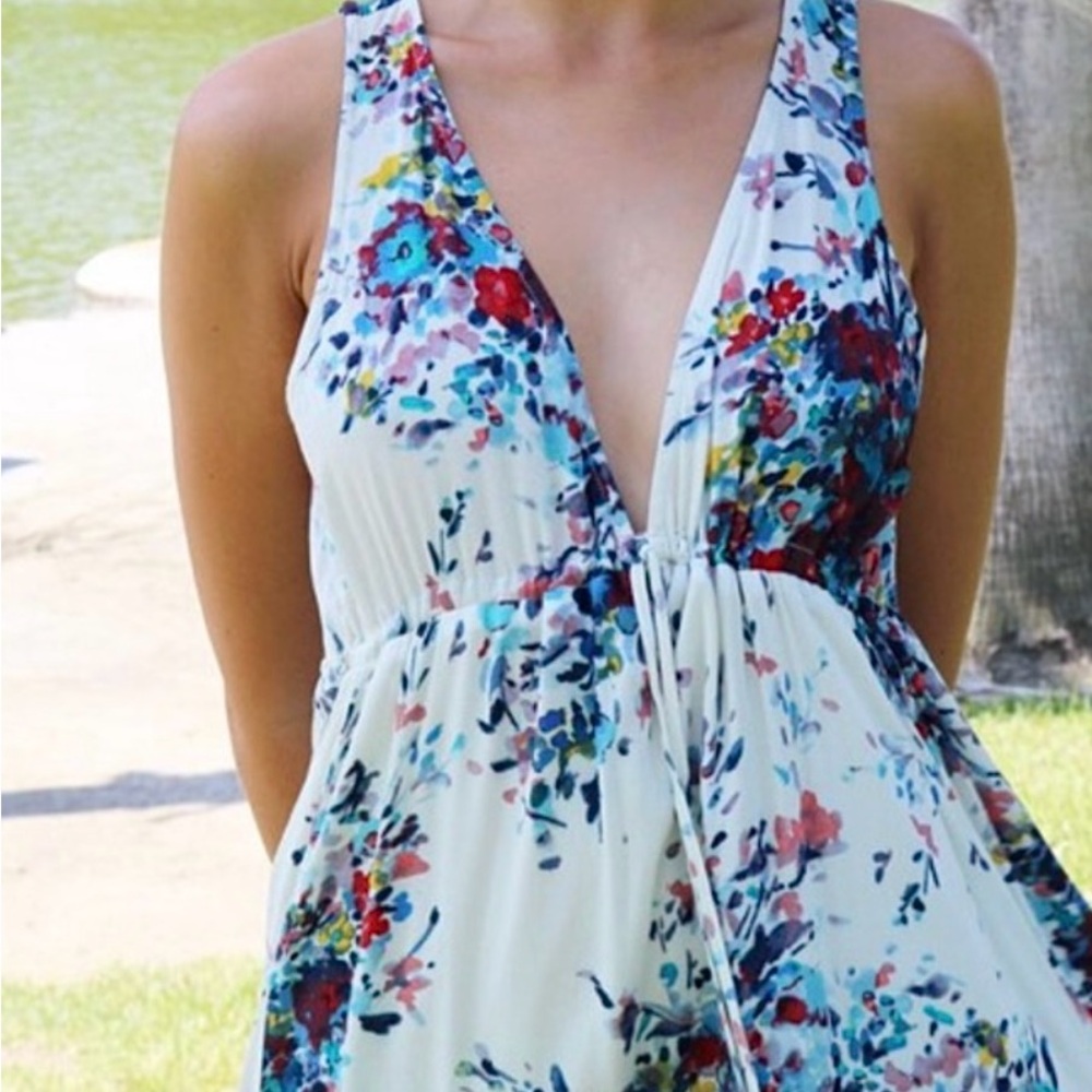 Love stitch NWT KALIDASCOPE Floral Maxi Dress SZ S empire waist
